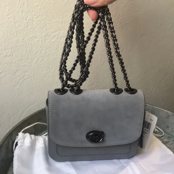 NWT Gray Coach Madison 16 Turnlock Mini Bag - Picture 10 of 10